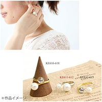 日本紐釦貿易 フォークリング片穴パーツ用 2個入り 内径17mm 13号 シルバー KE611-S（直送品）