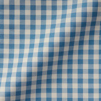 無印良品 再生ポリエステル使い 乾きやすい 掛ふとんカバー D 190×210cm用 ブルーチェック 1セット（2枚） 良品計画