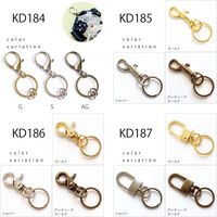 回転カン付きワンタッチキーホルダー金具 全長4.5cm シルバー KD12 手芸 手芸材料 ハンドメイド 手作り DIY 副資材