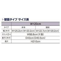アズワン UR壁面タイプ W120×H210cm 【連結 】【ブラック枠×ダークブラウンパネル】 63-3366-45 1台（直送品）