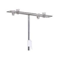 友屋 フロアスタンド 両面用 クローム 1台 63-5724-25（直送品）