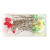 日本紐釦貿易 和裁用パールピン MIXカラー 長さ約38mm 40本入 F1-74 1セット(10個)