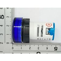 共立電子産業 DC4ー100V LEDデジタル電圧計 丸型 青 65-9620-80 1個（直送品）