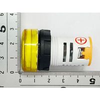 共立電子産業 DC4ー100V LEDデジタル電圧計 丸型 黄 65-9620-84 1個（直送品）