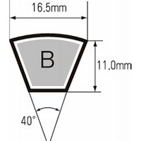 三ツ星ベルト Vベルト B形 RB103 1個（直送品）