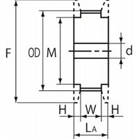 三ツ星ベルト タイミングプーリ T10形 T10ー15ー14B 1セット(2個)（直送品）