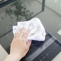 WH顔だけミッフィー マイクロファイバー ふきん 抗菌 防臭 30×30cm ホワイト 1パック（3枚入） 1個 オカトー