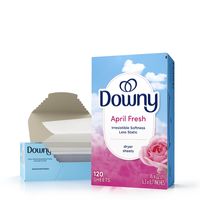ダウニー（Downy） シート 乾燥機用 柔軟剤 エイプリルフレッシュ 静電気を防ぎ驚きの柔らか仕上げ 120枚入 1個 P＆G