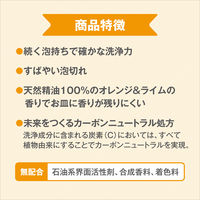 ハッピーエレファント 野菜・食器用洗剤 オレンジ＆ライムの香り ポンプ 本体 300mL 1個 サラヤ