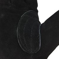 小野商事 牛床革手袋 オイル加工 内綿付き 黒 L 黒王 AG4811 1双