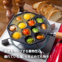 イシガキ 鉄鋳物 たこ焼き 12穴 木柄 ガス火専用 4456 1個