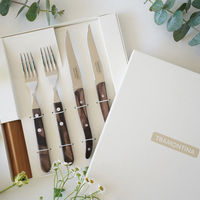 TRAMONTINA トラモンティーナポリウッド EUナイフ&ロングフォーク&カトラリーレストセット 24-0252-048 1箱（直送品）