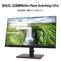 Lenovo ThinkVision T24h-20 23.8インチ液晶モニター 上下昇降機能/画面回転機能 61F0GAR1JP（直送品）