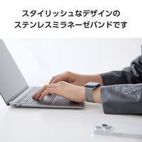 アップルウォッチバンド(49/45/44/42) ステンレス マグネット シルバー AW-45BDSSSV エレコム 1個