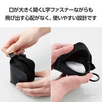 イヤホンケース ワイヤレスイヤホン ソフトレザー L字ファスナー Lサイズ ブラック TWS-EP23LLBK エレコム 1個