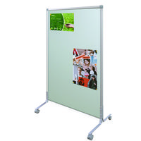 トーカイスクリーン EGシンプルパネル 片面木目/片面スチール EGK-1709 W-WG マグネット対応 キャスター脚付 1台（取寄品）