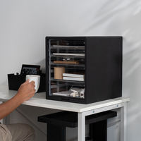 JEJアステージ ファイレックスレターケース F5 5段 ブラック 1セット（1個×5）