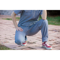 エスケー・プロダクト GE-589綿麻ストライプフェミニンツナギ ヒッコリー 7B号 589-19 1着（直送品）