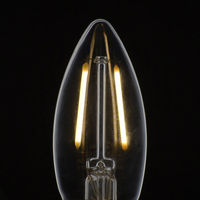 オーム電機 LED電球 フィラメント シャンデリア形 E26 25W相当 調光 LDC2L/D C6 1個