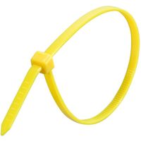 オーム電機 結束バンド ロックタイ 200mm 黄 50本入り OHM CT-200W-50YE 1セット(500本:50本×10個)