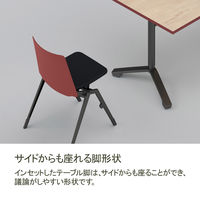 コクヨ イニシア 昇降 フラップテーブル 幅1800×奥行750 ナチュラル×ブルー×ブラック TIN-SK1807H-BW15K1 1台（直送品）