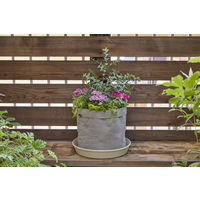 【園芸用品】 アイリスオーヤマ テキスタイルプランター ラウンド グレージュ TXP-R30H 1個