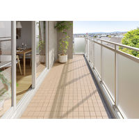 アイリスオーヤマ セラミック調タイルデッキ ブラウン CTD-300 1枚