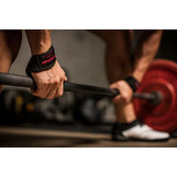 Harbinger(ハービンジャー) ウェイトリフティング用 パッテッド コットン リフティングストラップ ブラック 360524（直送品）