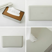 サラサドットコム b2cティッシュボックス ティッシュケース バイオプラスチック ウォームグレー tic0010wgy 1個