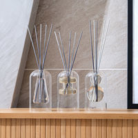 リードディフューザー クリアガラス ラグジュリアスデュー 芳香期間：約1.5～2ヶ月 MRU-120-LD 1個 メルシーユー