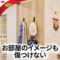 スリーエム(3M) コマンド ダブルフック 壁掛け 傷つけ ない きれいにはがせる 耐荷重1.8kg ニッケルサテン 1パック CMD-WN