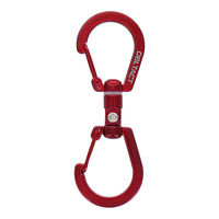 三共コーポレーション S型ユニバーサルカラビナ 80mm レッド #360517 1個