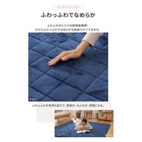 AQUA モフア プレミアムマイクロファイバー キルトラグ 1850×2350mm アイボリー 22055208 1枚（直送品）