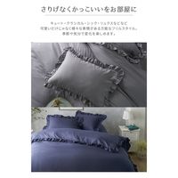 AQUA フリル付き布団カバー 4点セット 掛け・敷き・枕×2点 1900×2100mm ベージュ 56110305 1セット(4点入)（直送品）