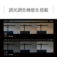LEDデスクライト モニターライト 調光調色 3段階 Ra95 USB給電口搭載 ブラック スワン電器 AS-755BK 1台