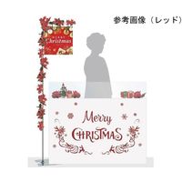アズワン ポインセチアクリスマスガーランド 大 180cm ホワイト 65-8115-24 1セット（直送品）