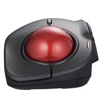 トラックボールマウス 無線 5ボタン レーザー式 小型 人差し指 ブラック MUS-TRLF184BK 1個 ナカバヤシ