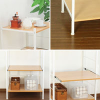 ミヤグチ企販 スライド式キッチンラック ロータイプ KRL-88 1台（直送品）