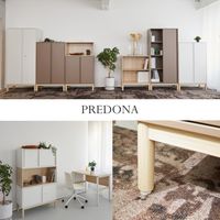 PREDONA（プレドナ）スチールシェルフ  両開き 上置き用 1段 幅800×奥行400×高さ390mm ホワイト 1台