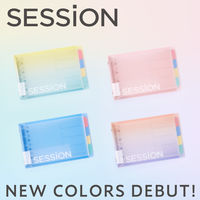 マルマン ミニサイズ バインダー セッション 5穴 背幅18mm グラデーション ゆうやけ FM310A-97B 1セット（5冊）