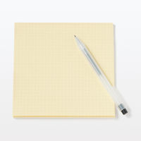 無印良品 5mm方眼付箋紙 150×150 黄色 50枚 1セット（10個） 良品計画