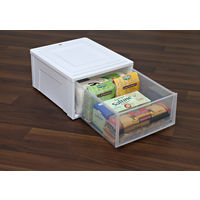 アイリスオーヤマ チェスト Mサイズ 収納ケース 積み重ねホワイト/クリア BC-M 1セット（3個）