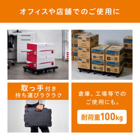 アイリスオーヤマ　連結できる平台車　ブラック　耐荷重100kg　縦横連結可能　幅約42.1×奥行約28.1cm　RMH-421　5台セット