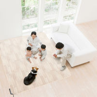 明和グラビア 防水ラグマット (W) ホワイト 185X185cm AHW-1002HH 1枚