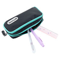 サンスター文具 Wファスナー ペンケース OUTDOOR アウトドア リップストップ ブラック S1427288 1個