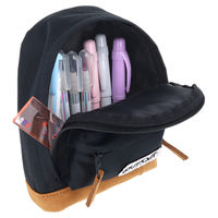 サンスター文具 ペンケース バックパック OUTDOOR ボトムスウェード ブラック S1427342 1個