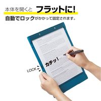 持ち出しクリップボード　訪問介護　訪問看護　 半分に折りたためるクリップボード「コンパックボード」 A4 バインダー 黒  1枚