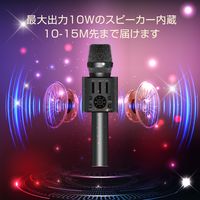 Bluetoothカラオケマイク　シルバー KRM-8500SL 1個 Gigastone（直送品）