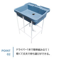 【園芸用品】アオヤギコーポレーション 簡易流し台 ポリプロピレン製 AP-600 36870 1台