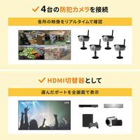 サンワサプライ 4入力1出力HDMI画面分割切替器(4K/60Hz対応) SW-PHD41MTV 1個（直送品）